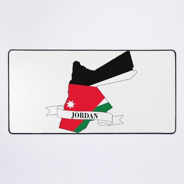 Item preview,  Jordan flag map designed and sold by visual adventures.