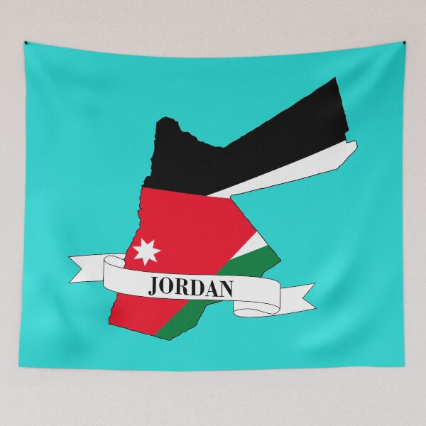 Item preview,  Jordan flag map designed and sold by visual adventures.