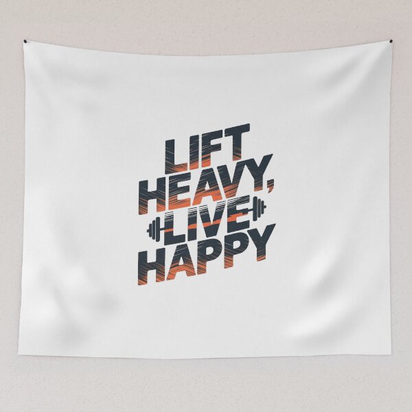Item preview, LIFT HEAVY LIVE HAPPY designed and sold by jkrphoto.