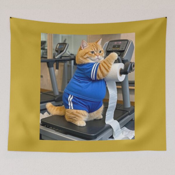 Item preview, chubby cat exercise designed and sold by artsmeow.