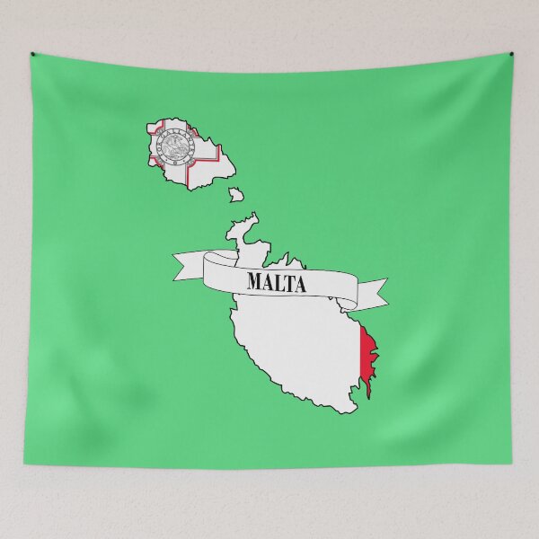 Item preview, malta flag map designed and sold by visual adventures.