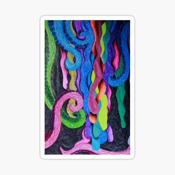 Item preview, Rainbow Tentacles of Love designed and sold by MiaDonnaArt.