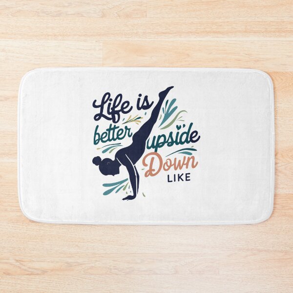 Item preview, Life is Better Upside Down Yoga Pose Playful and Vibrant Wellness designed and sold by zoughlal.