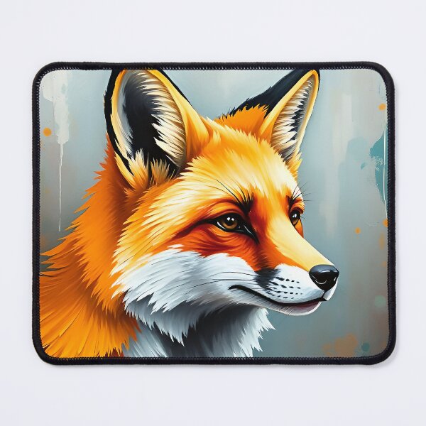 Item preview, Red Fox Portrait Abstract Forest Woodland Wildlife designed and sold by kakarikihill.