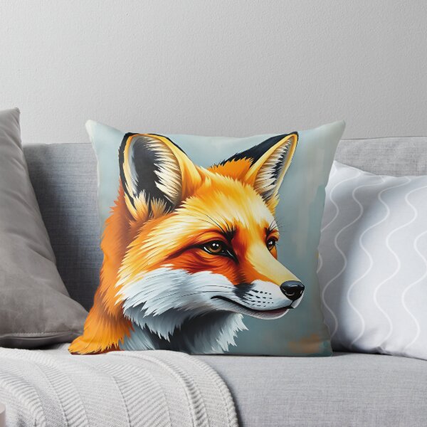 Item preview, Red Fox Portrait Abstract Forest Woodland Wildlife designed and sold by kakarikihill.