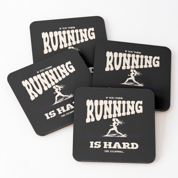 Item preview, If you think running is hard, try stopping... designed and sold by Tees16.
