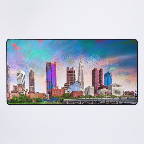 Item preview, Columbus Skyline Graffiti Art – Colorful Abstract Cityscape designed and sold by Phat Dog Designs .