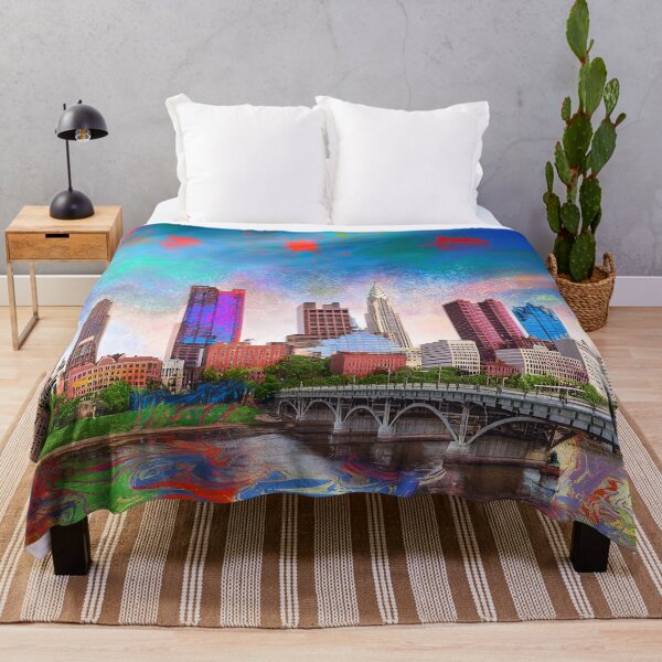 Item preview, Columbus Skyline Graffiti Art – Colorful Abstract Cityscape designed and sold by Phat Dog Designs .