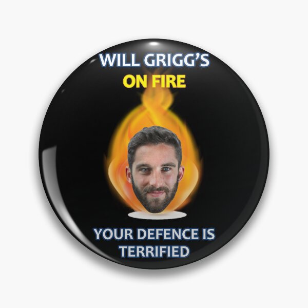 Item preview, Will Grigg's on Fire Your Defence is Terrified (no background) designed and sold by KookyCool.