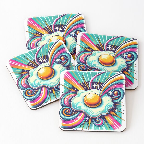 Item preview, Galactic Breakfast Blast – Retro Space Eggplosion designed and sold by NoNoNomad.