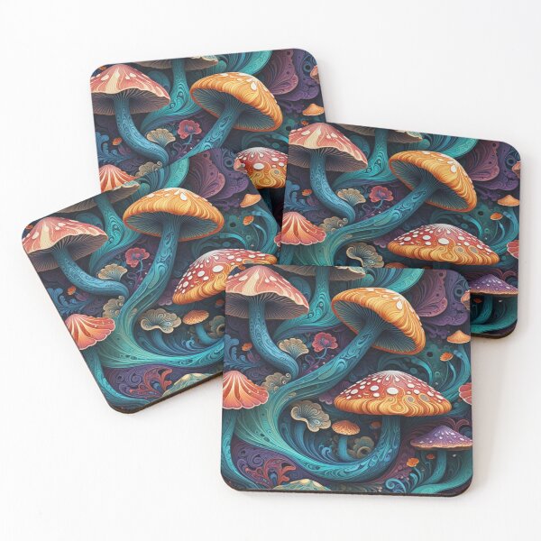 Item preview, Psychedelic Mushroom Forest designed and sold by Harmonic_Layers.