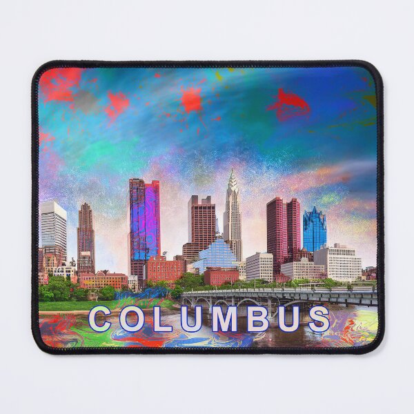 Item preview, Columbus Skyline Graffiti Art – Colorful Abstract Cityscape designed and sold by Phat Dog Designs .