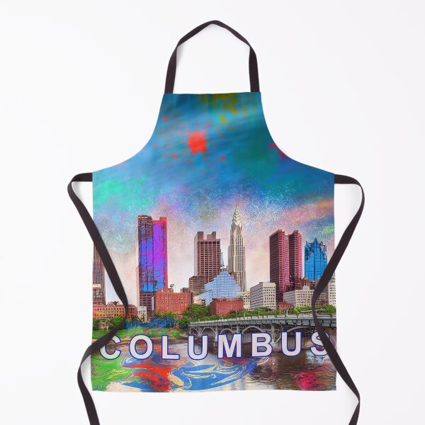 Item preview, Columbus Skyline Graffiti Art – Colorful Abstract Cityscape designed and sold by Phat Dog Designs .
