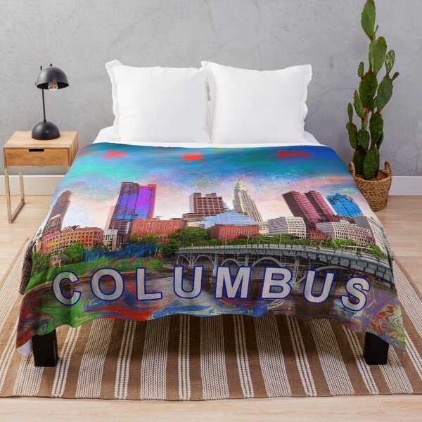 Item preview, Columbus Skyline Graffiti Art – Colorful Abstract Cityscape designed and sold by Phat Dog Designs .