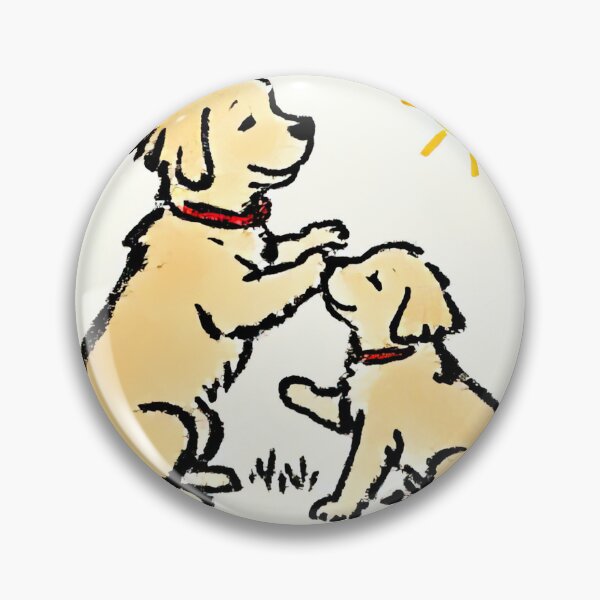 Aperçu de l'œuvre Chiot Golden Retriever joueur créée et vendue par SunkenCost.