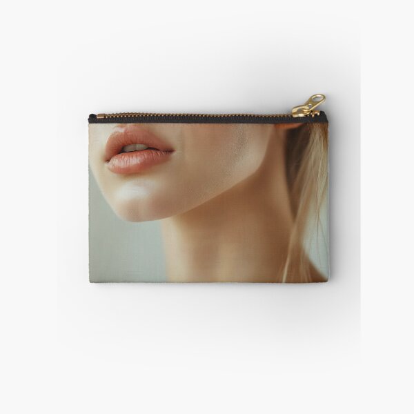 Item preview, A young woman poses with her lips slightly parted, showcasing natural beauty and soft skin in gentle lighting. designed and sold by anytka.