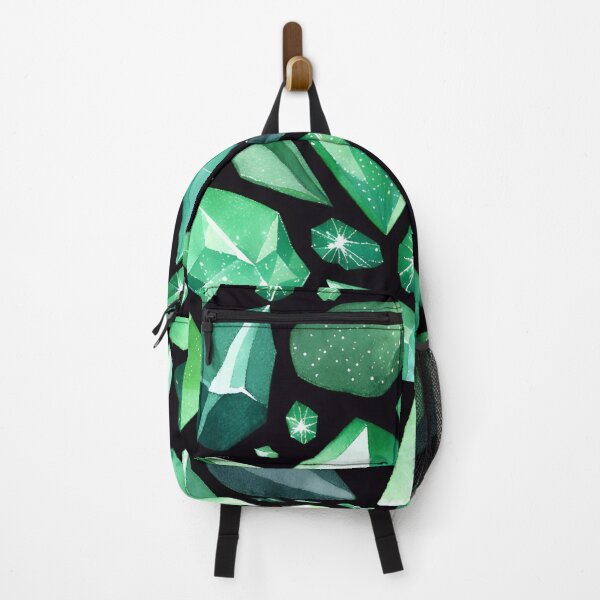 Item preview, Green crystals on black background designed and sold by Gioia-JJ.