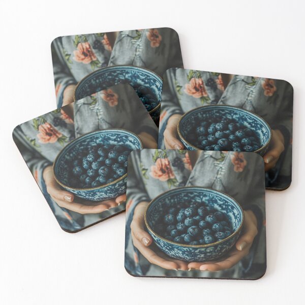 Item preview, Holding a bowl of fresh blueberries designed and sold by anytka.