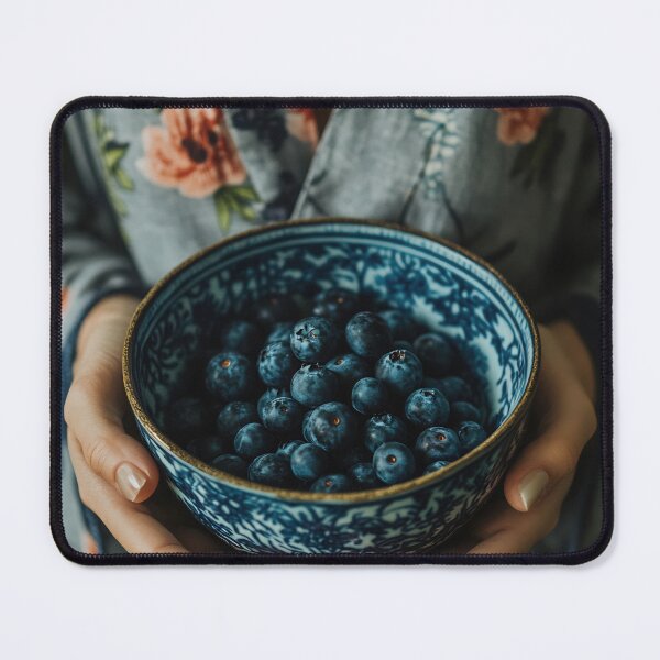 Item preview, Holding a bowl of fresh blueberries designed and sold by anytka.
