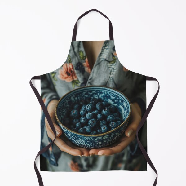 Item preview, Holding a bowl of fresh blueberries designed and sold by anytka.