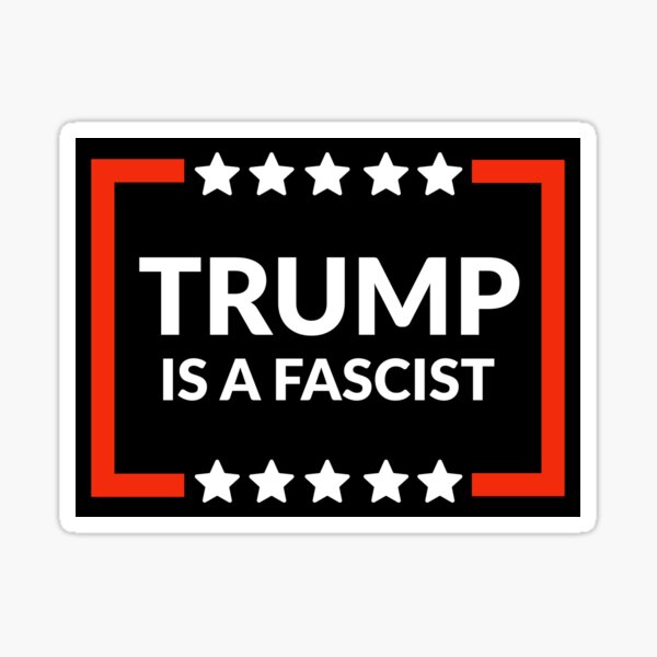 Vista previa del artículo con la obra «Trump es un fascista», diseñado y vendido por Rachel the Artist .