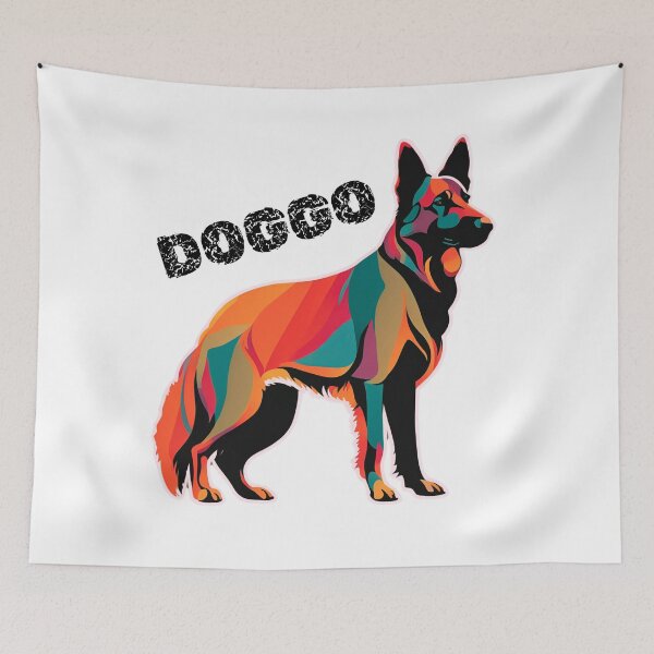 Item preview, Colorful dog design designed and sold by amaturka.