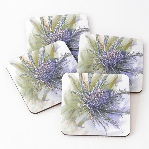 Item preview, Alpine Sea Holly Botanical Art – Nature-Inspired Illustration designed and sold by Coral Leontine Arts.