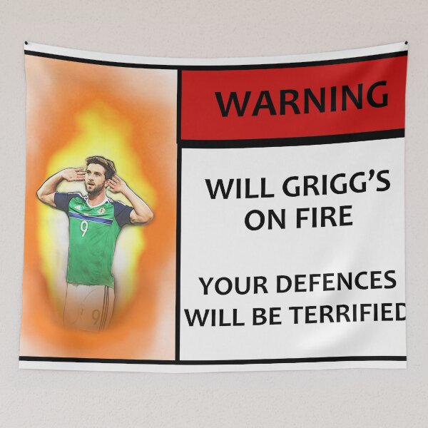 Item preview, Will Grigg's on Fire! Your Defences Will Be Terrified designed and sold by KookyCool.