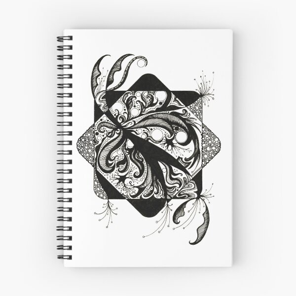 Item preview, No Boundaries – Abstract Ink Drawing with Flowing Leaves & Shapes designed and sold by DanielleJScott.com.