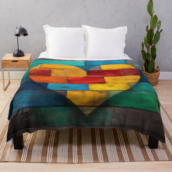Item preview, Vibrant Wooden Heart Mosaic designed and sold by anytka.