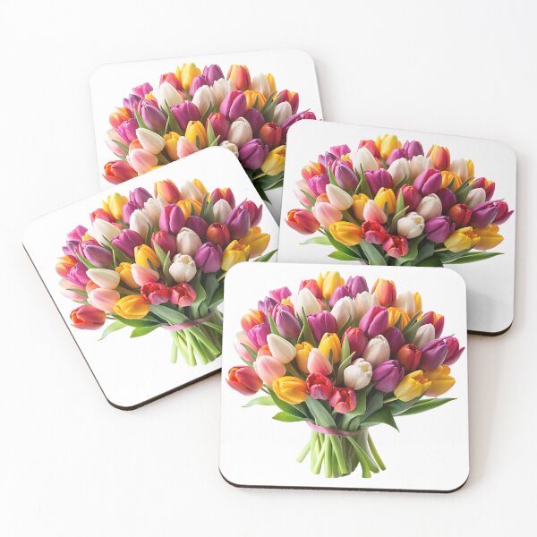 Item preview, beautiful colorful tulips bouquet designed and sold by DuskTillDown.