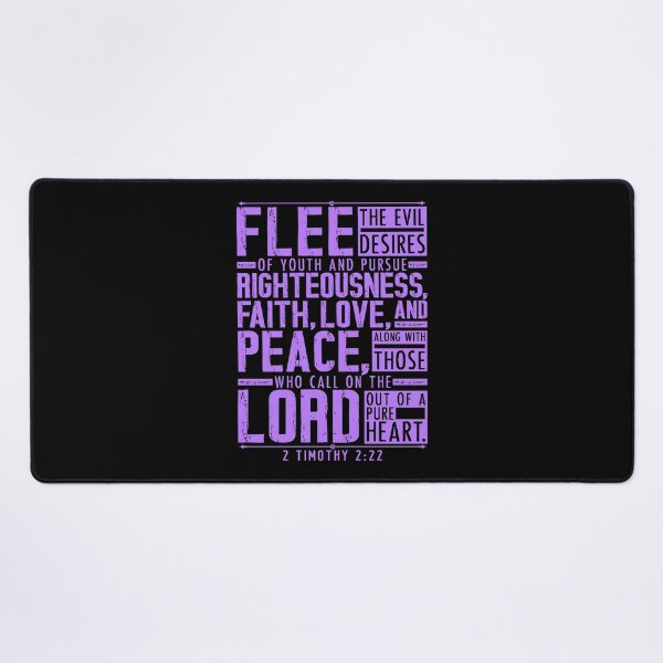 Item preview, 2 Timothy 2:22 Flee The Evil Desires Of Youth designed and sold by plushism.
