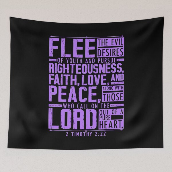 Item preview, 2 Timothy 2:22 Flee The Evil Desires Of Youth designed and sold by plushism.