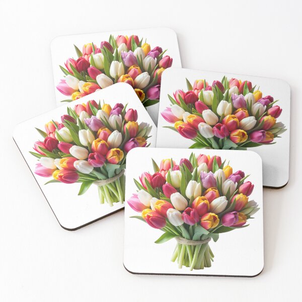 Item preview, beautiful colorful tulips bouquet designed and sold by DuskTillDown.