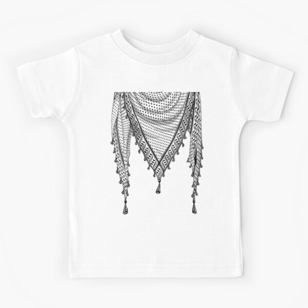 Item preview, keffiyeh palestinian Scarf Black and WHite designed and sold by BluedarkArt.