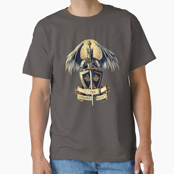 Vista previa del artículo con la obra «Camiseta medieval de la Sociedad Excalibur», diseñado y vendido por jklonow.