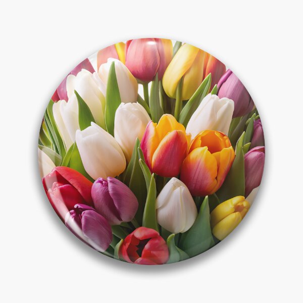 Item preview, beautiful colorful spring tulips bouquet designed and sold by DuskTillDown.