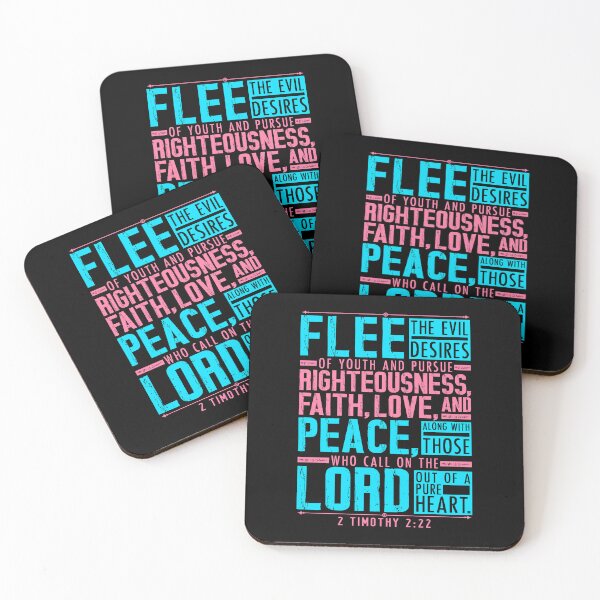 Item preview, 2 Timothy 2:22 Flee The Evil Desires Of Youth designed and sold by plushism.