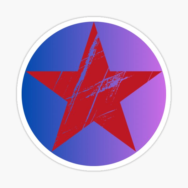 Item preview, Vintage Red Star – Classic Symbol on a Bold Blue-Purple Background designed and sold by Marcus Echo Wear.