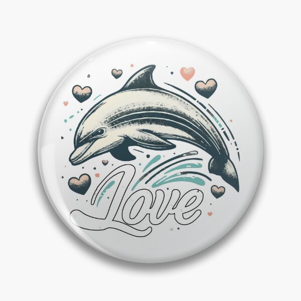 Artikelvorschau, Delphin Liebe Valentinstag Vintage entworfen und verkauft von TomFrontierArt.