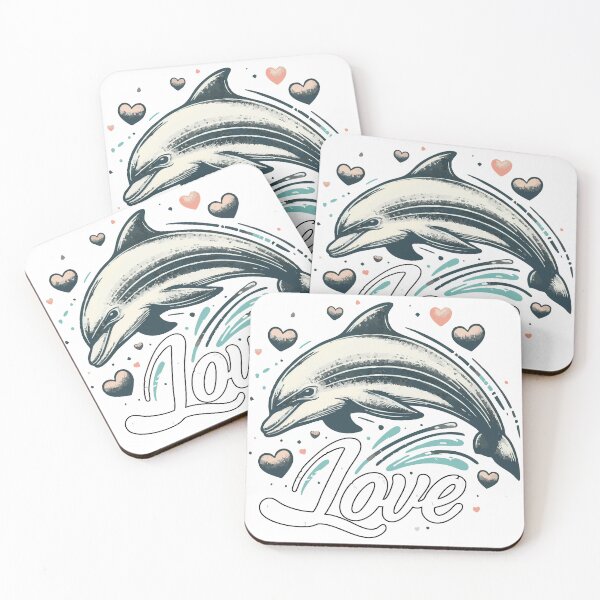 Item preview, Dolphin Love Valentines Day Vintage designed and sold by TomFrontierArt.
