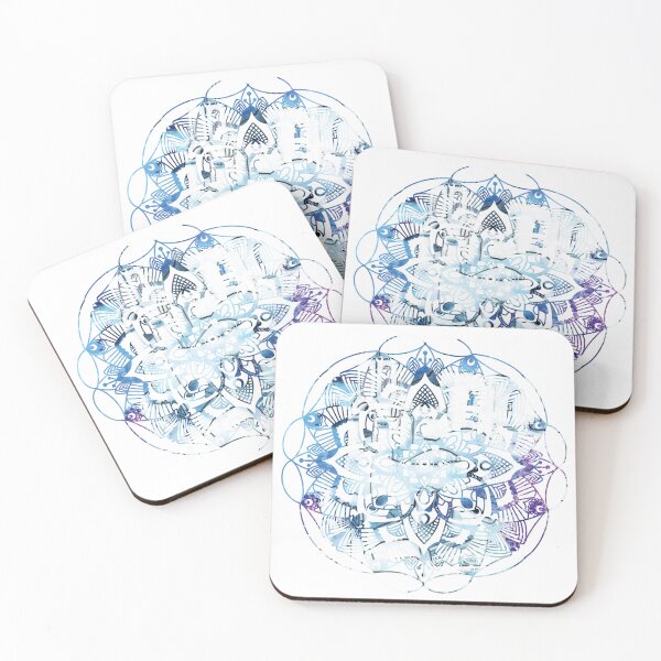 Item preview, Peaceful Santorini Mandala designed and sold by Girl-meets-joy.