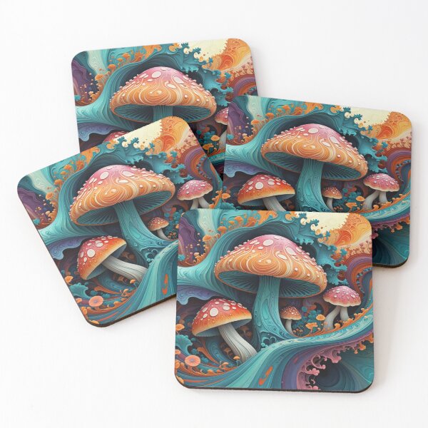Item preview, Psychedelic Mushroom Wonderland designed and sold by Harmonic_Layers.
