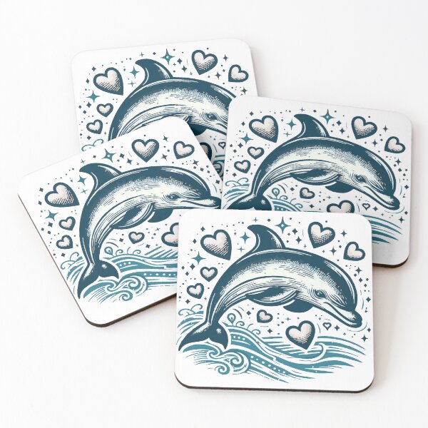 Item preview, Dolphin Valentines Day Vintage designed and sold by TomFrontierArt.