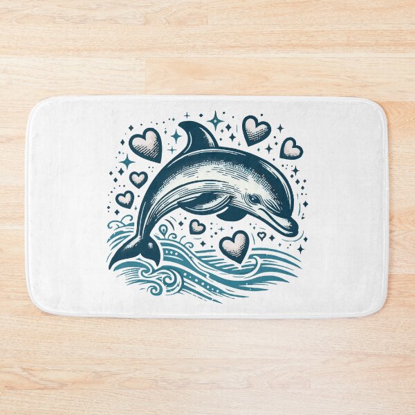 Item preview, Dolphin Valentines Day Vintage designed and sold by TomFrontierArt.