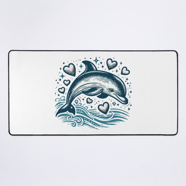 Item preview, Dolphin Valentines Day Vintage designed and sold by TomFrontierArt.