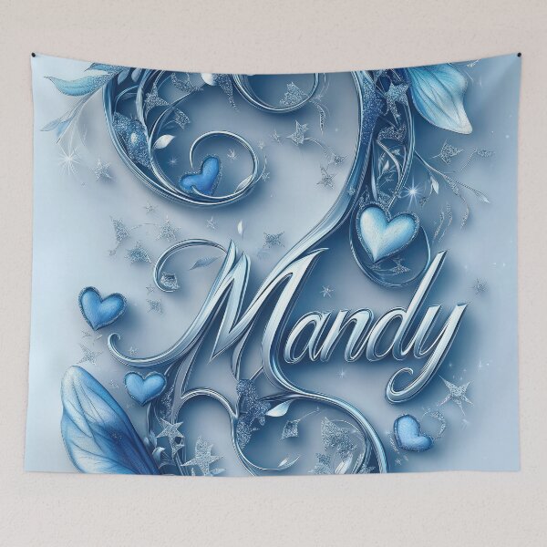 Item preview, This design is a luxurious and elegant digital artwork featuring the name "Mandy" in a stunning, ornate script.  designed and sold by Ice Diamond Designs.