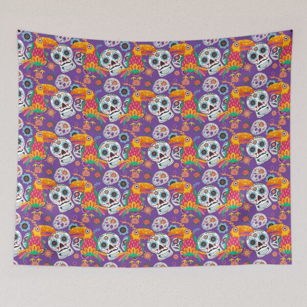 Item preview, Sugar Skulls & Toucans designed and sold by For-The-Love-Of.