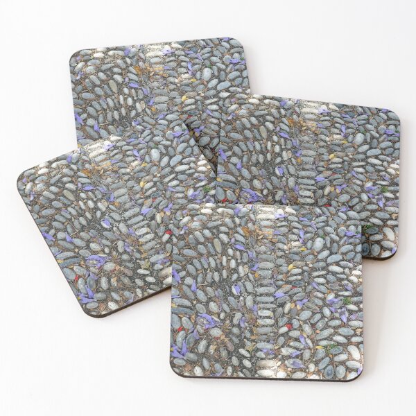 Item preview, Purple petals on pebble pavement designed and sold by paulboizot.