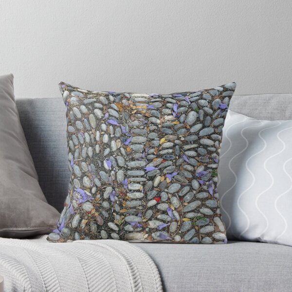 Item preview, Purple petals on pebble pavement designed and sold by paulboizot.